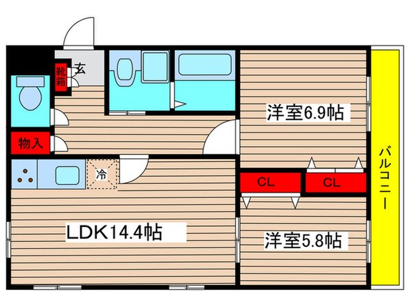 アルマ－タの物件間取画像